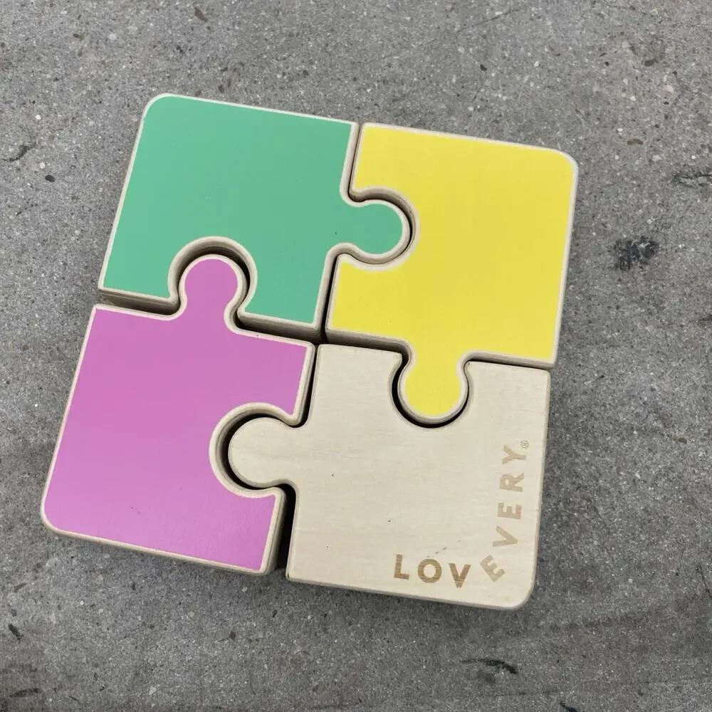 Lovevery Large‎ Chunky Wooden Jigsaw Puzzle Montessori Toddler 6.5” H87
